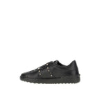 Valentino Garavani Black Leather Low Top Sneakers