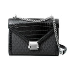 Michael Kors Black Canvas Crossbody Bag - Zeiniez