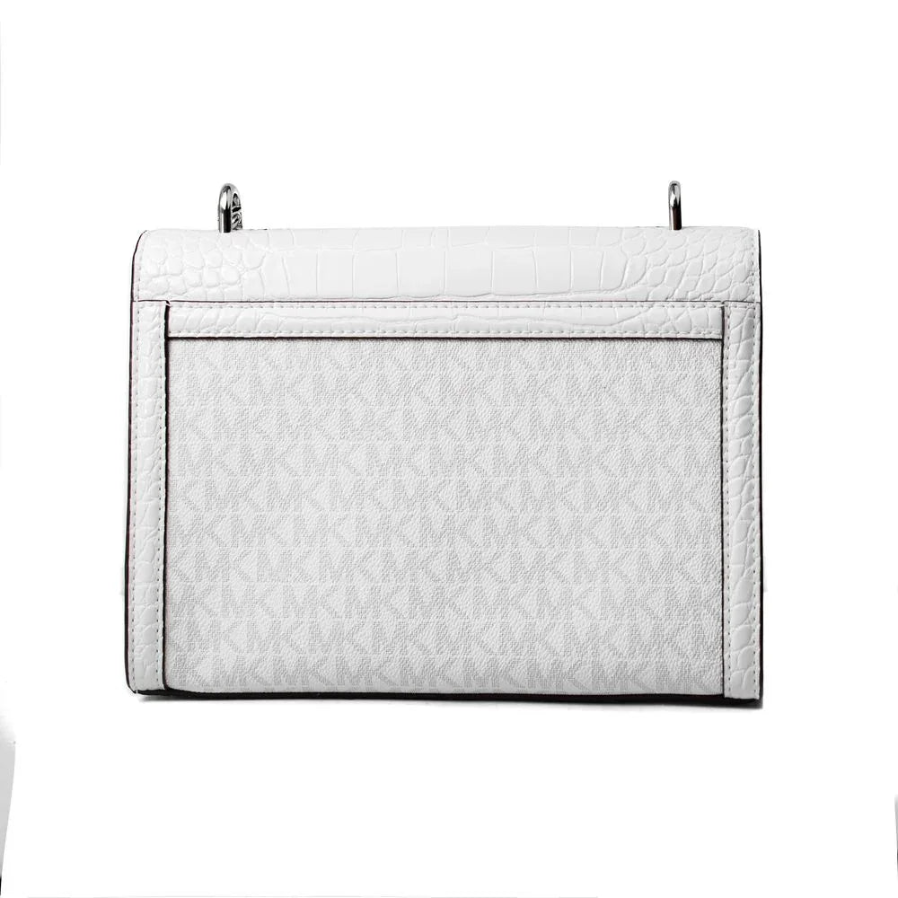 Michael Kors White Canvas Crossbody Bag - Zeiniez
