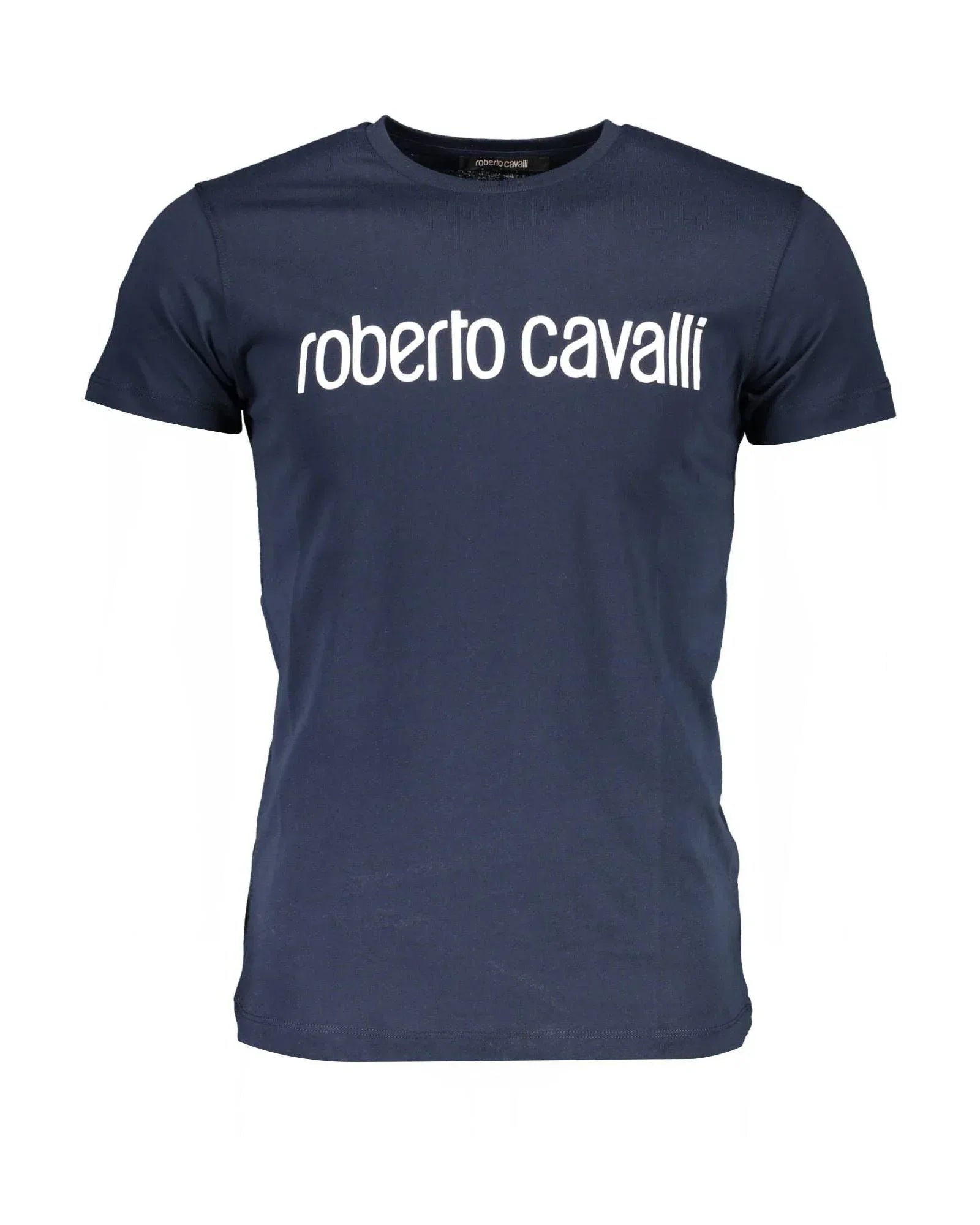 Roberto Cavalli Blue Cotton T-Shirt - Zeiniez