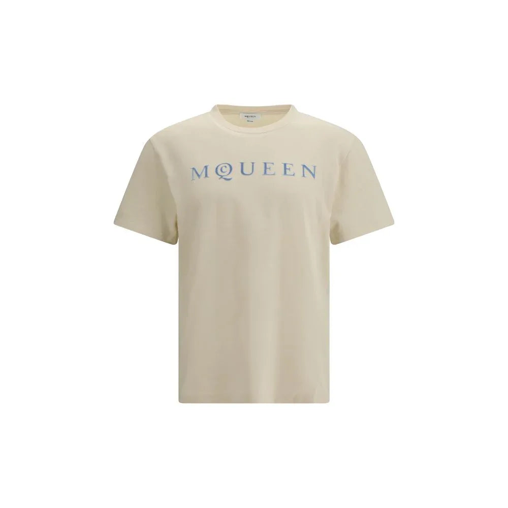 Alexander McQueen Beige Cotton T-Shirt - Zeiniez