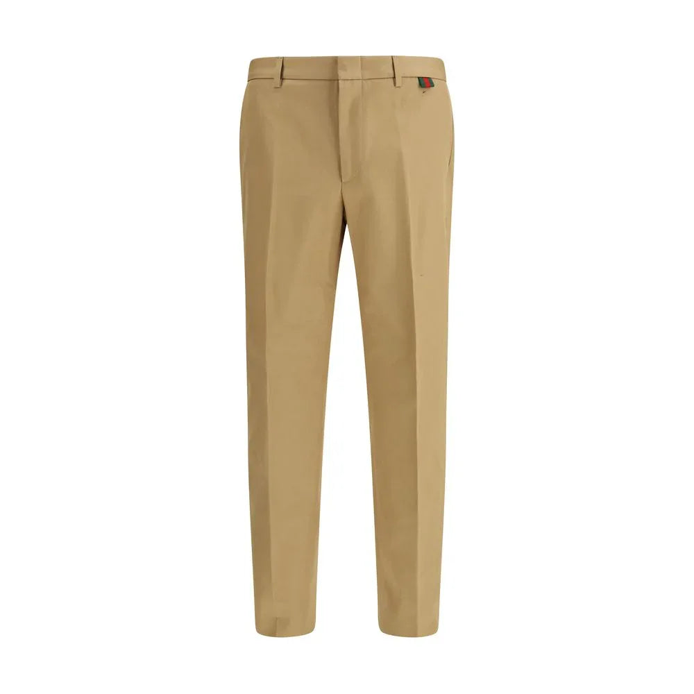 Gucci Beige Cotton Casual Pants - Zeiniez