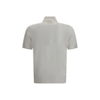 Brunello Cucinelli White Cotton Polo Shirt - Zeiniez