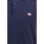 Etro Blue Cotton Polo Shirt - Zeiniez