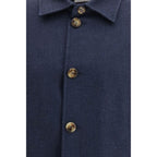 Brunello Cucinelli Blue Silk Coat - Zeiniez
