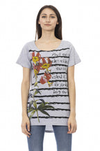Trussardi Gray Cotton T-Shirt