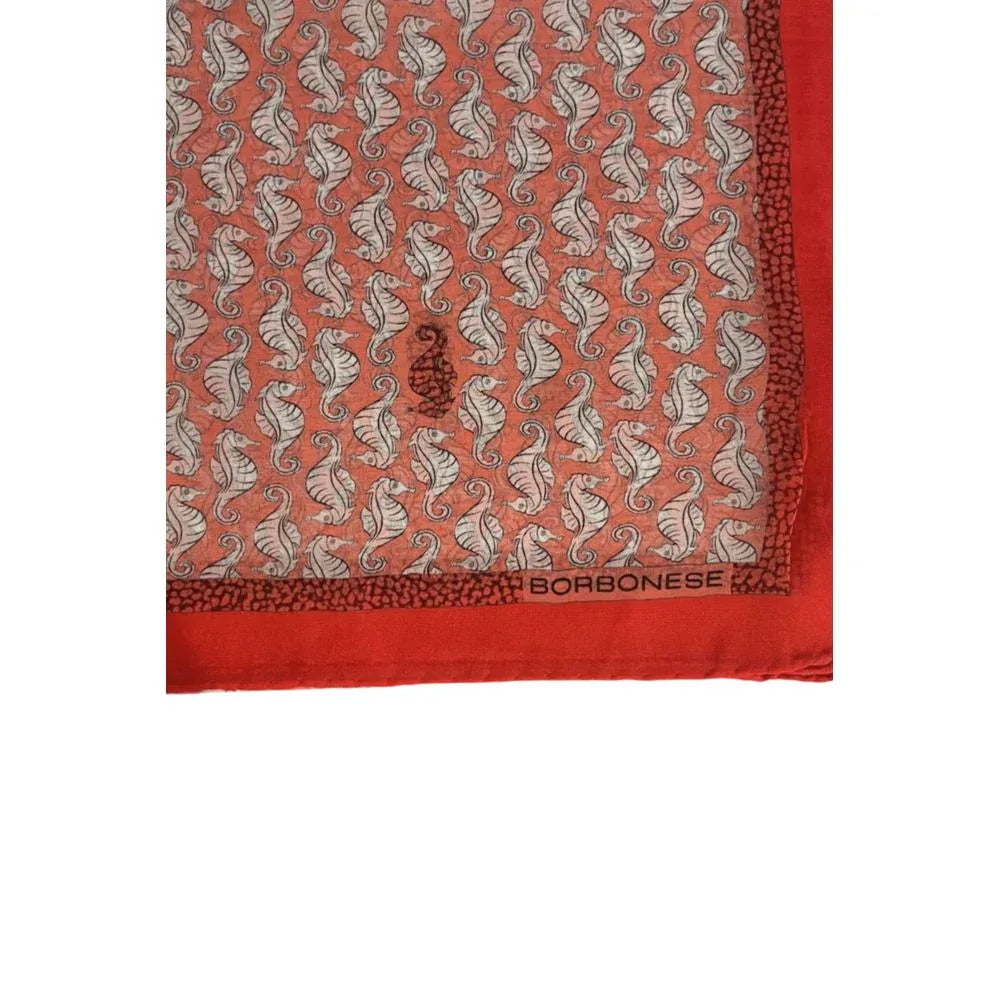 Borbonese Red Silk Women Scarf - Zeiniez