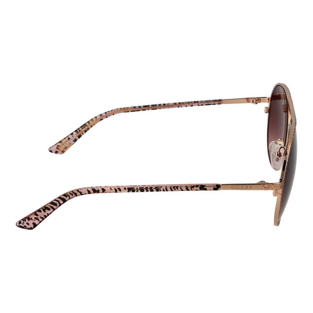 Guess Rose Gold Metal Sunglasses - Zeiniez