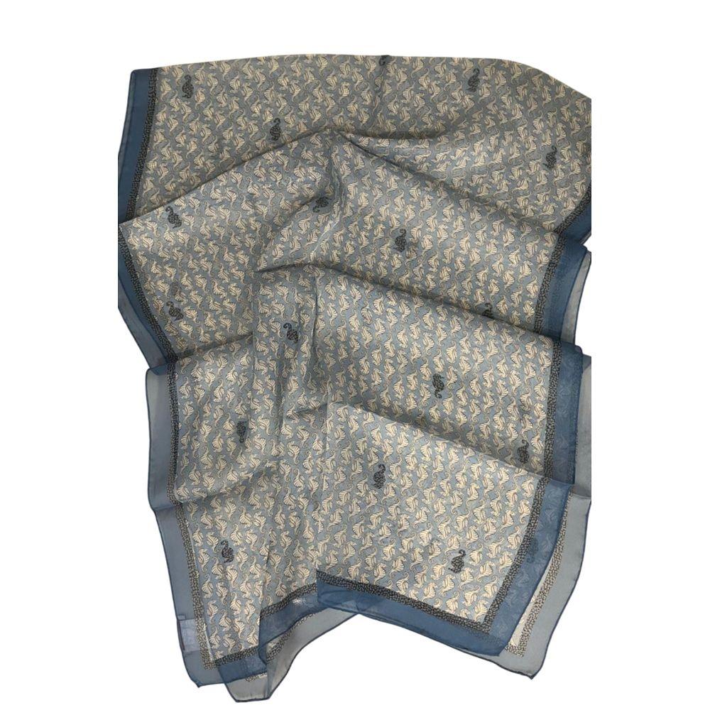Borbonese Blue Silk Women Scarf - Zeiniez