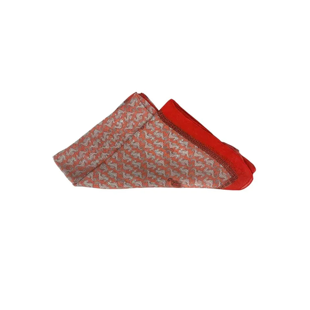 Borbonese Red Silk Women Scarf - Zeiniez