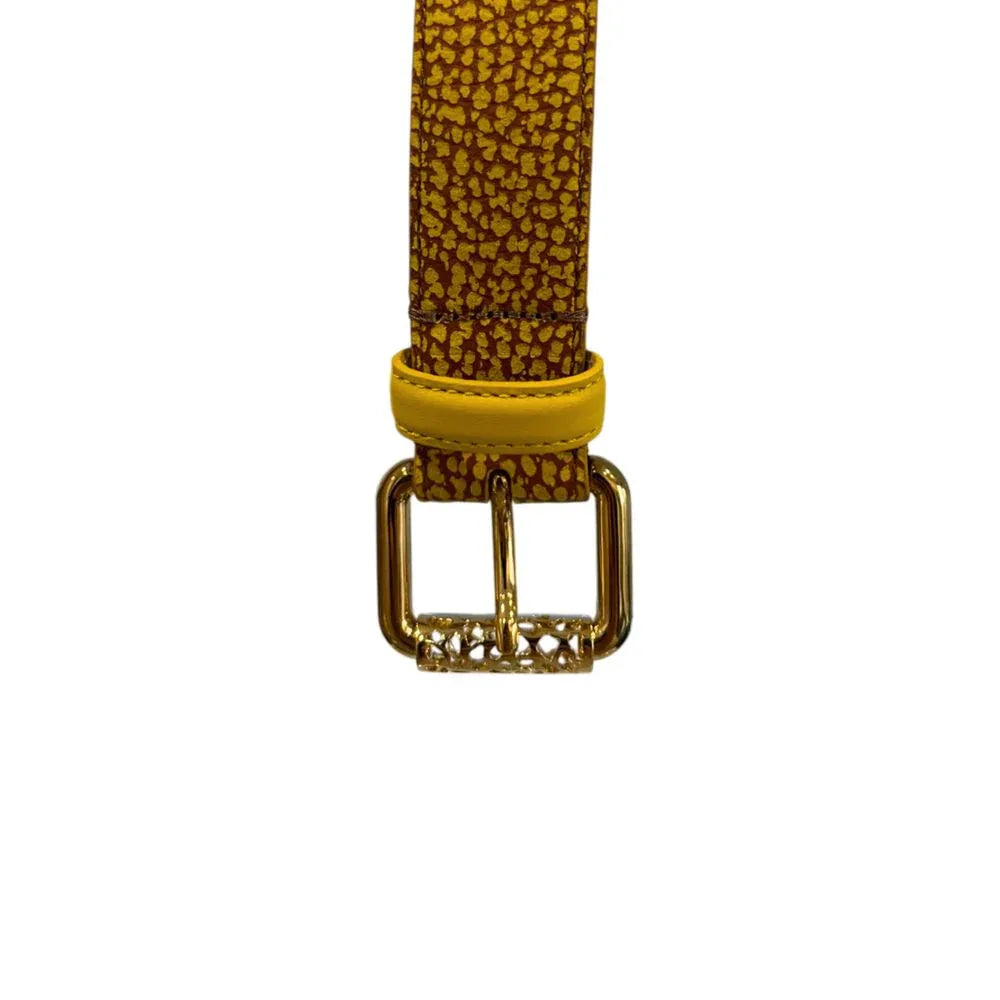 Borbonese Yellow Leather Women Belt - Zeiniez