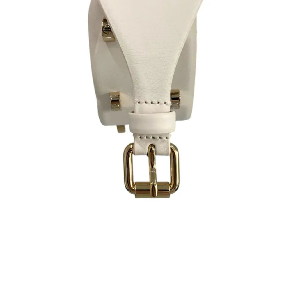 Borbonese White Genuine Leather Women Belt - Zeiniez