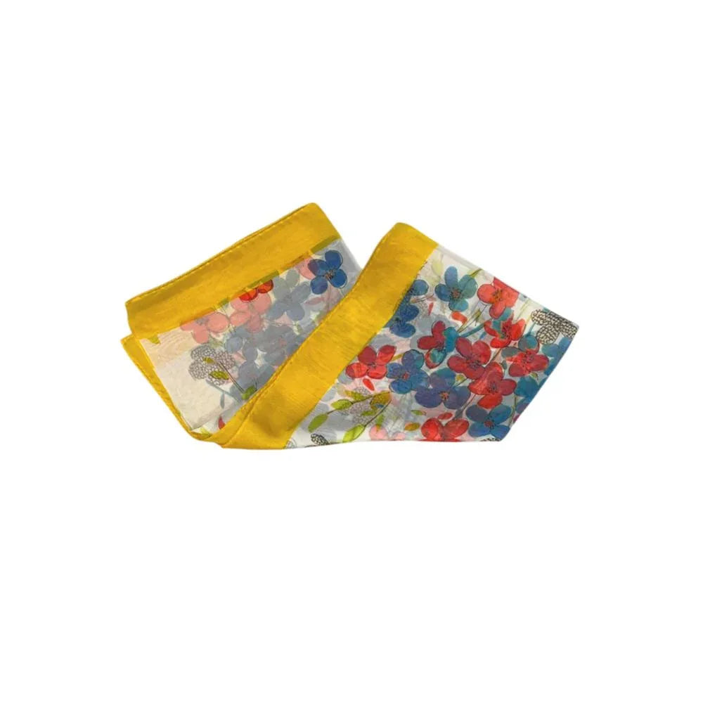 Borbonese Yellow Silk Women Scarf - Zeiniez