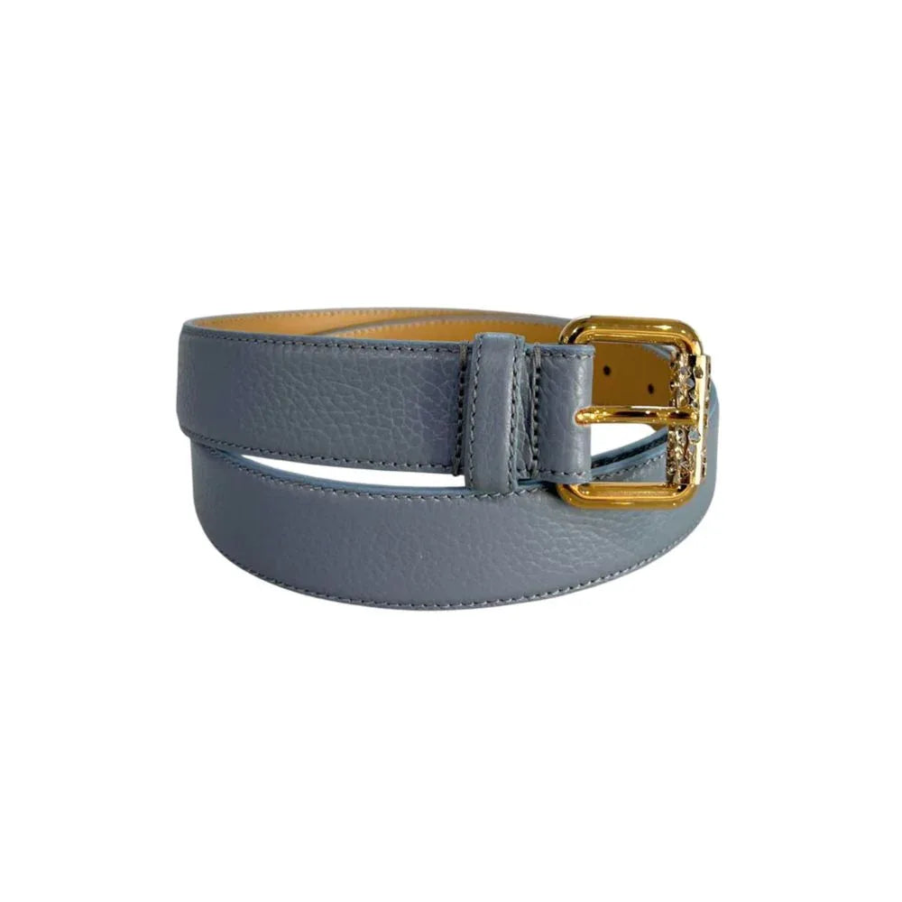 Borbonese Blue Leather Women Belt - Zeiniez