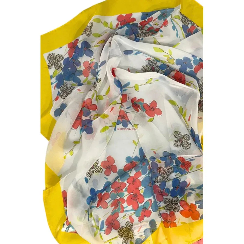 Borbonese Yellow Silk Women Scarf - Zeiniez