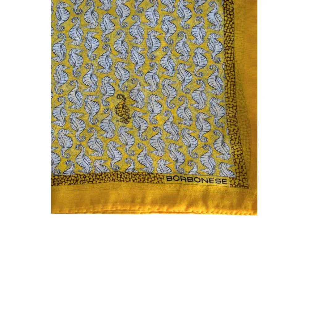 Borbonese Yellow Silk Women Scarf - Zeiniez