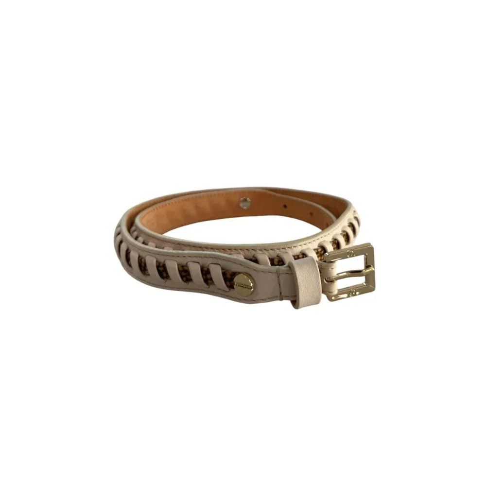 Borbonese White Leather Women's Belt - Zeiniez