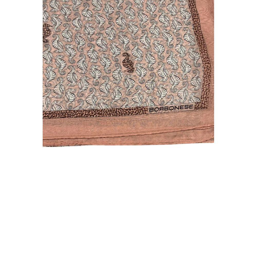 Borbonese Pink Silk Women Scarf - Zeiniez