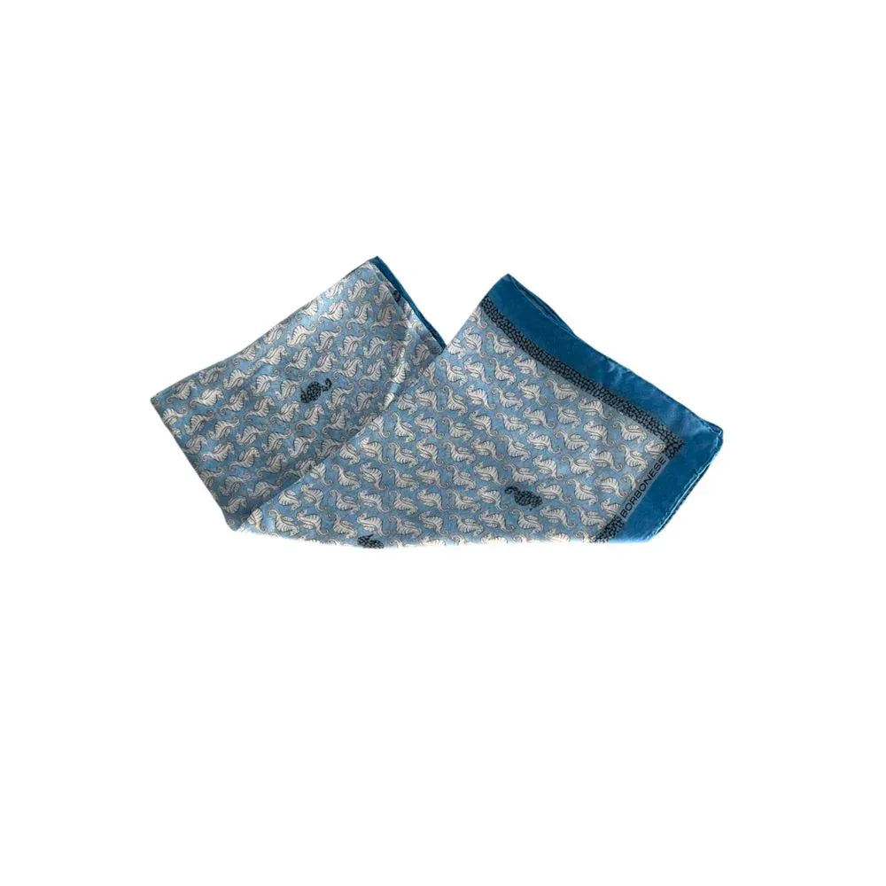 Borbonese Blue Silk Women Scarf - Zeiniez