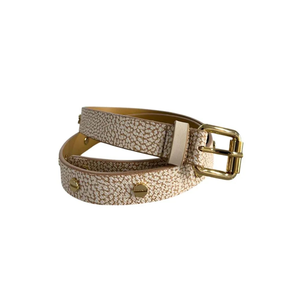 Borbonese Beige Polyvinyl Women's Belt - Zeiniez