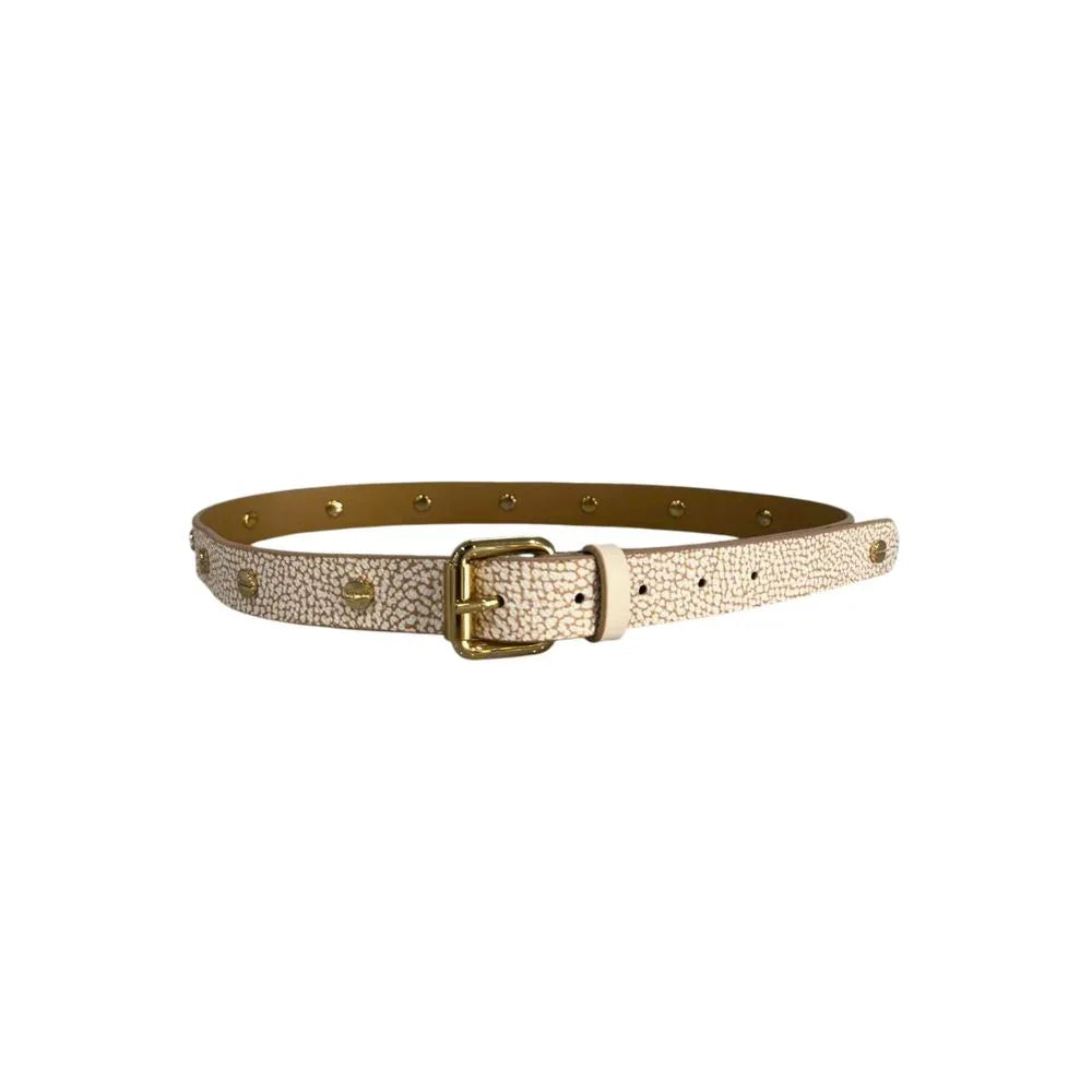 Borbonese Beige Polyvinyl Women's Belt - Zeiniez