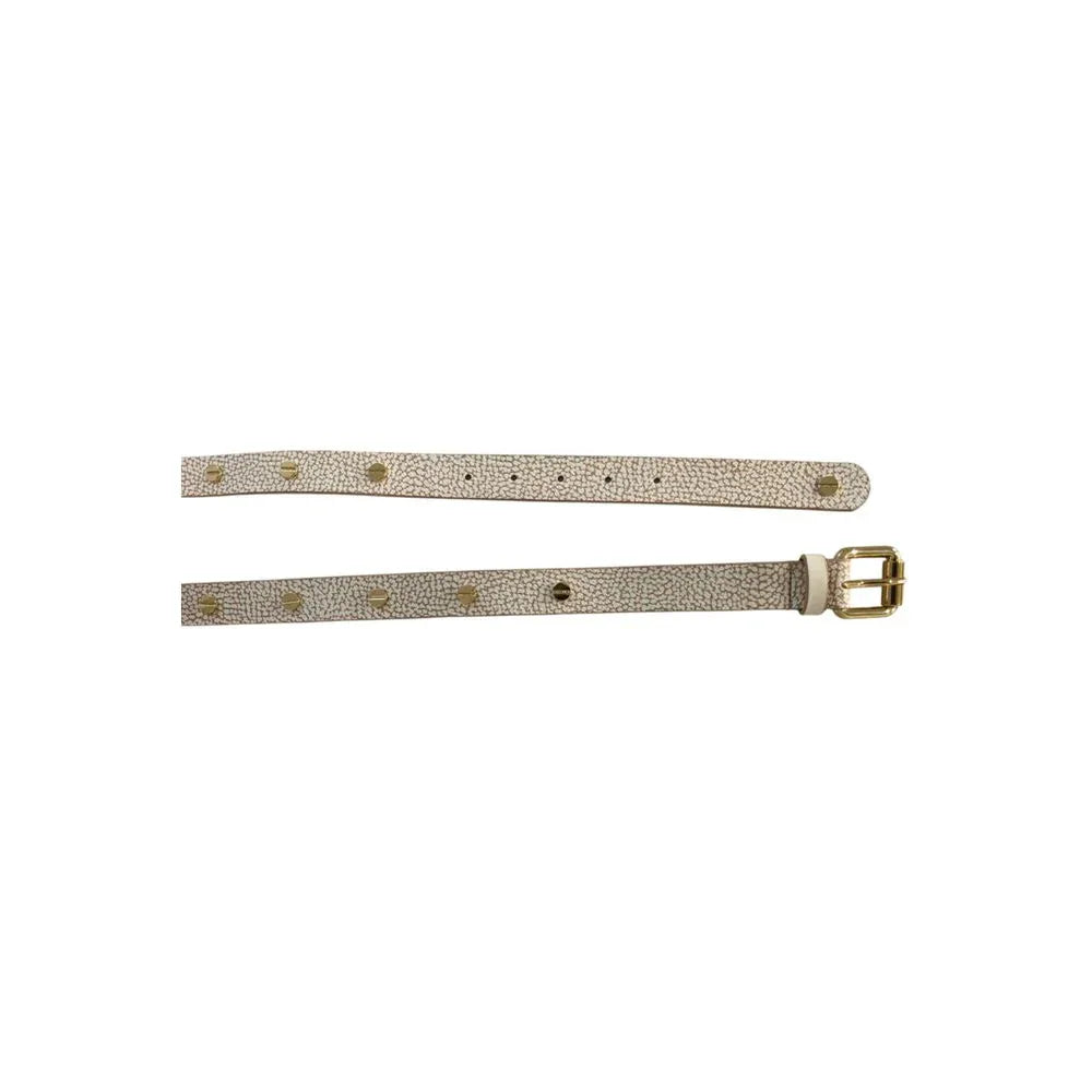 Borbonese Beige Polyvinyl Women's Belt - Zeiniez