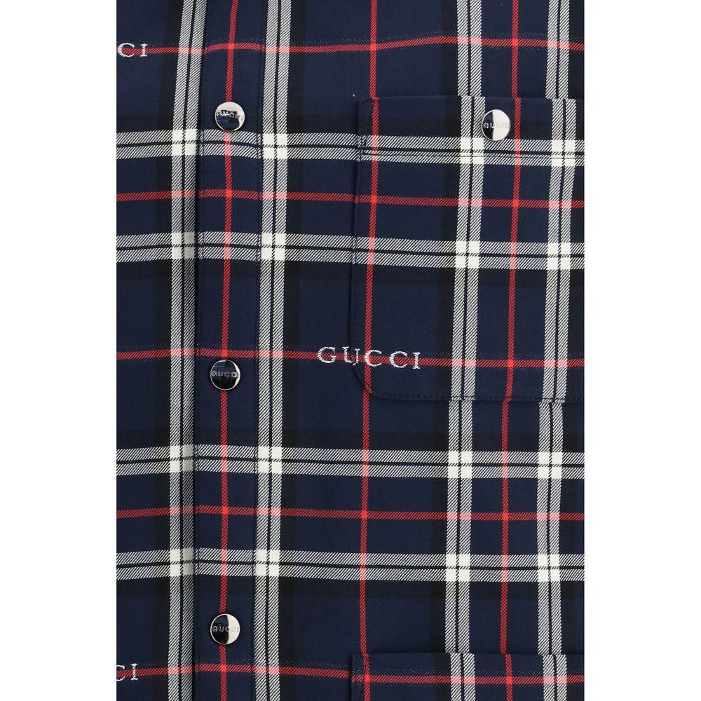 Gucci Blue Cotton Jackets And Coat - Zeiniez