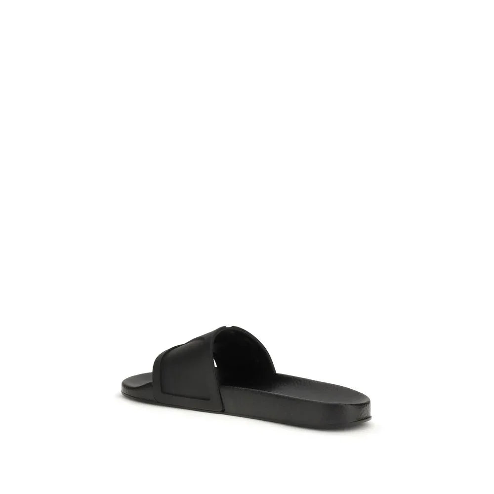 Valentino Garavani Black Rubber Sandals - Zeiniez