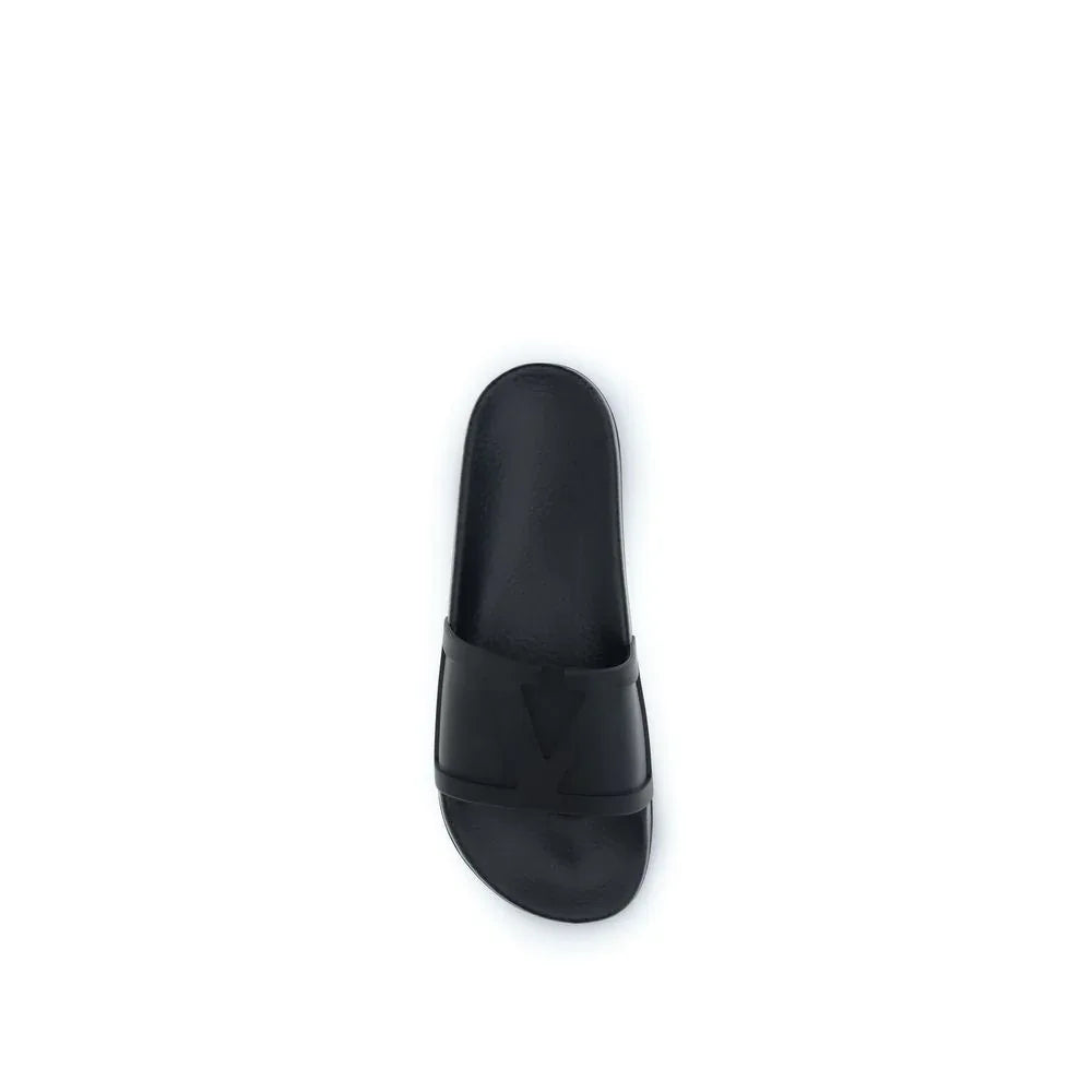 Valentino Garavani Black Rubber Sandals - Zeiniez