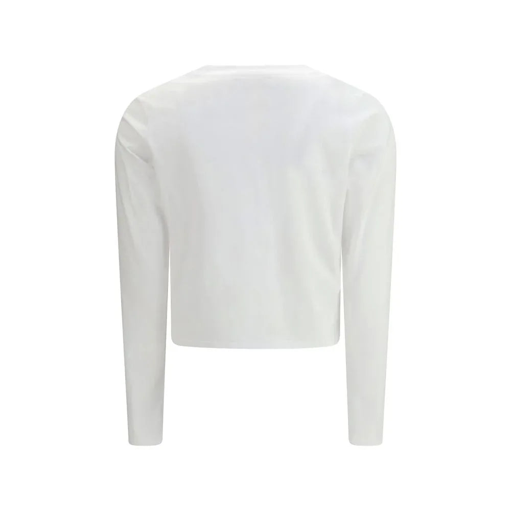 Loulou De Saison White Cotton Long Sleeve T-Shirt - Zeiniez