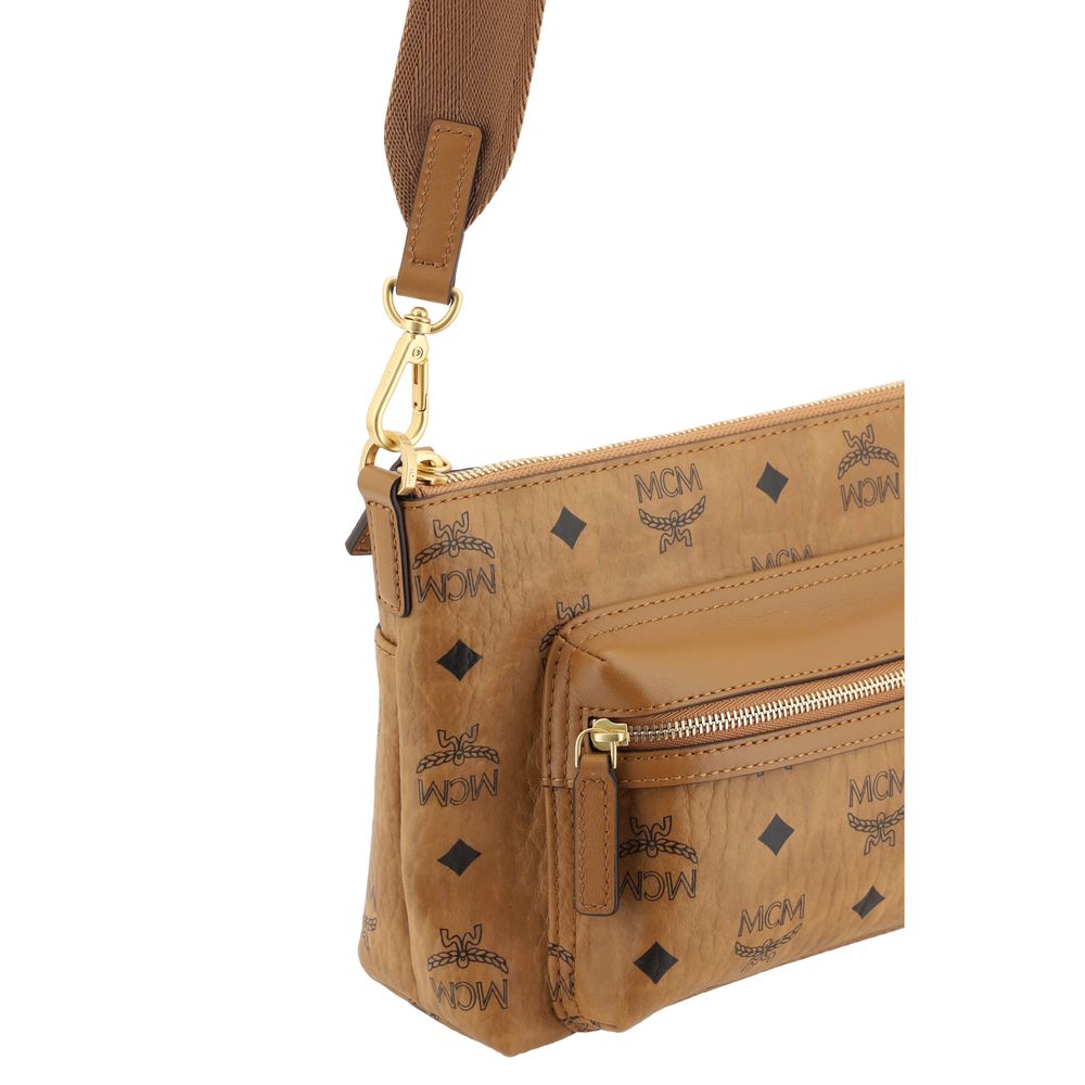 MCM Brown Polyethylene Shoulder Bag MCM