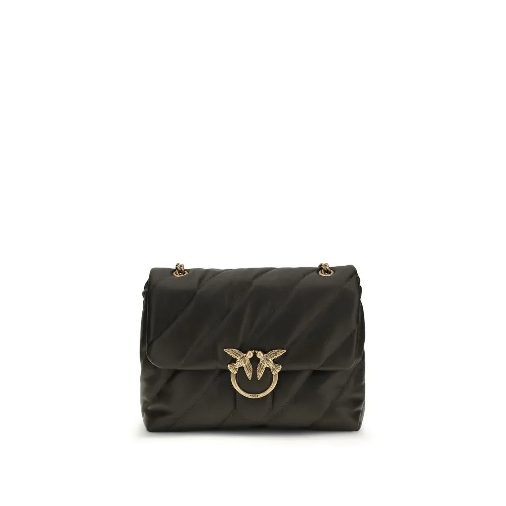 PINKO Bicolor Calf Leather Bos Taurus Shoulder Bag - Zeiniez