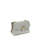 PINKO Gray Calf Leather Bos Taurus Shoulder Bag - Zeiniez