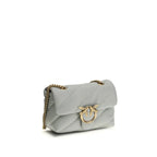PINKO Gray Calf Leather Bos Taurus Shoulder Bag - Zeiniez