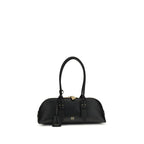 PINKO Black Calf Leather Bos Taurus Shoulder Bag - Zeiniez