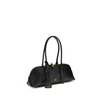 PINKO Black Calf Leather Bos Taurus Shoulder Bag - Zeiniez