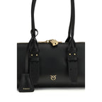 PINKO Black Calf Leather Bos Taurus Shoulder Bag - Zeiniez