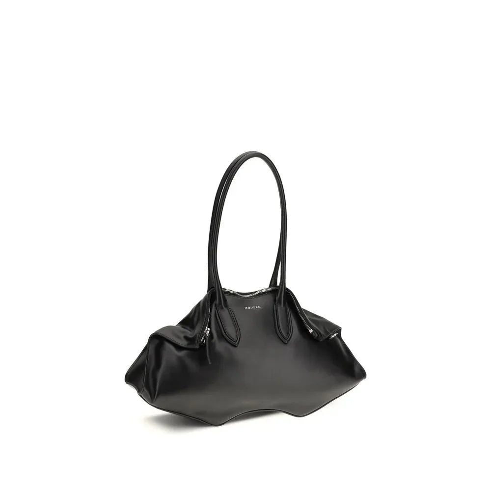 Alexander McQueen Black Calf Leather Bos Taurus Shoulder Bag - Zeiniez