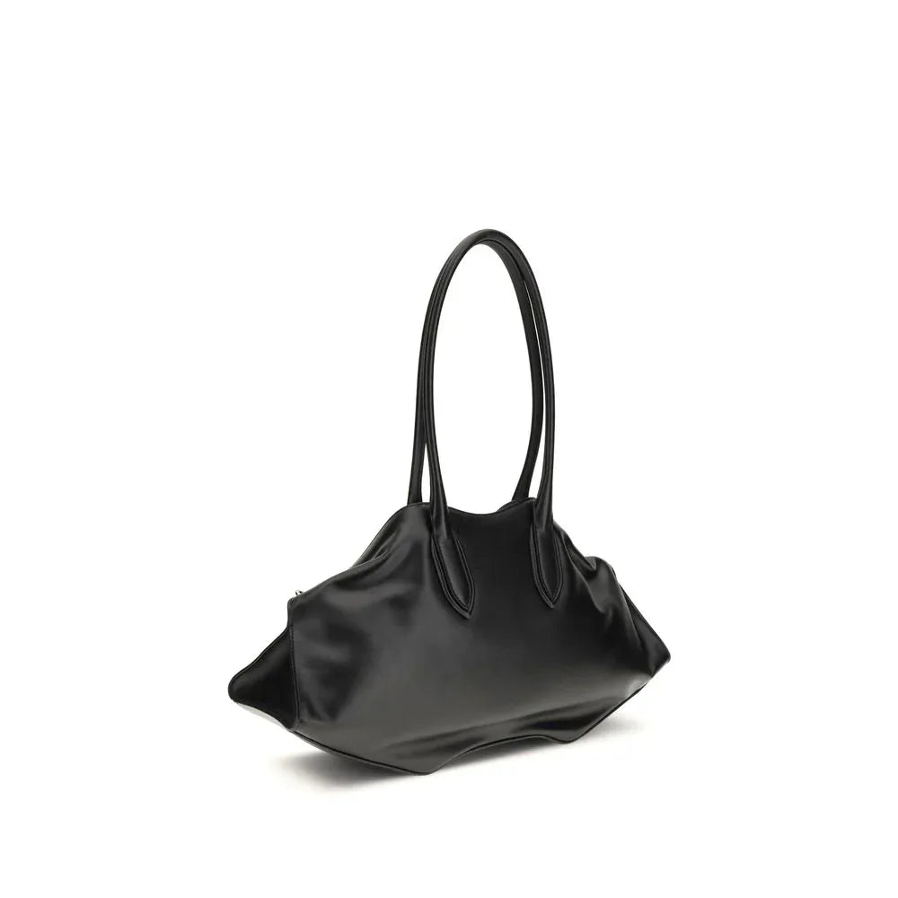 Alexander McQueen Black Calf Leather Bos Taurus Shoulder Bag - Zeiniez