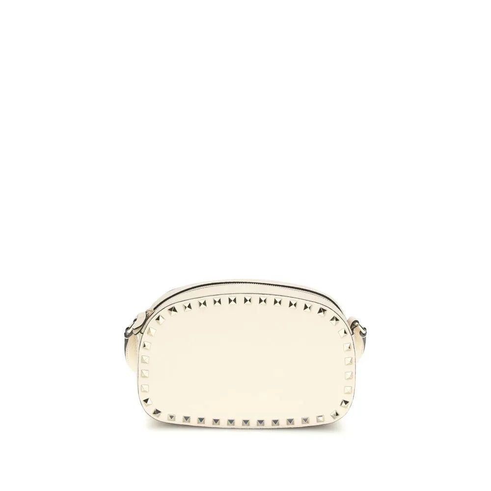 Valentino Garavani Beige Calf Leather Bos Taurus Shoulder Bag - Zeiniez