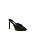 Jimmy Choo Black Calf Leather Bos Taurus Stiletto Heel Sandals - Zeiniez