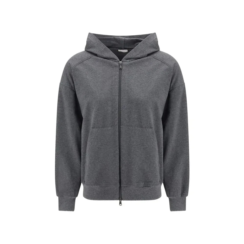 Brunello Cucinelli Gray Cotton Sweatshirt - Zeiniez