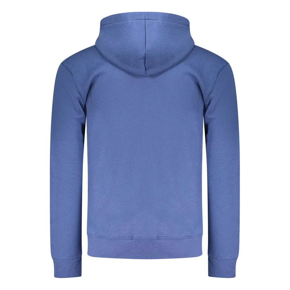 Coveri Moving Blue Cotton Men's Hoodie Sweatshirt - Zeiniez