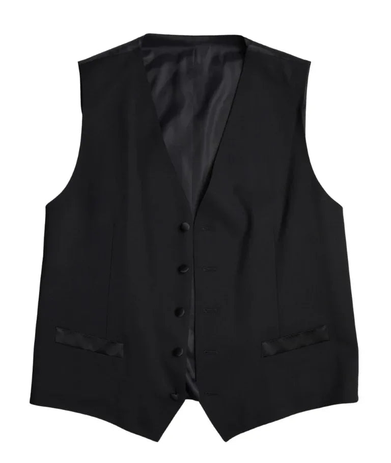 Dolce & Gabbana Black Wool Two-Piece Suit - Zeiniez