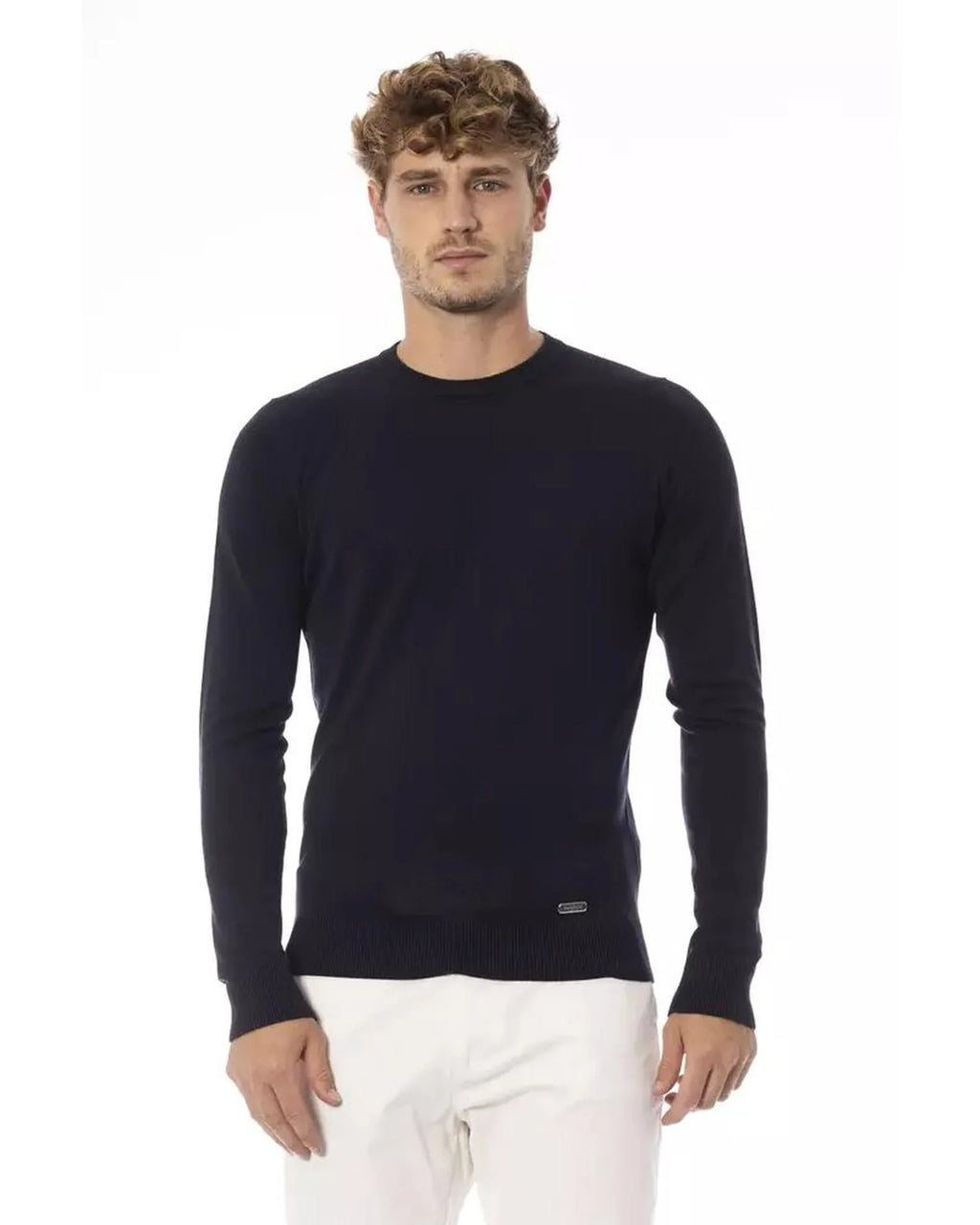 Baldinini Trend Blue Cashmere Sweatshirt - Zeiniez