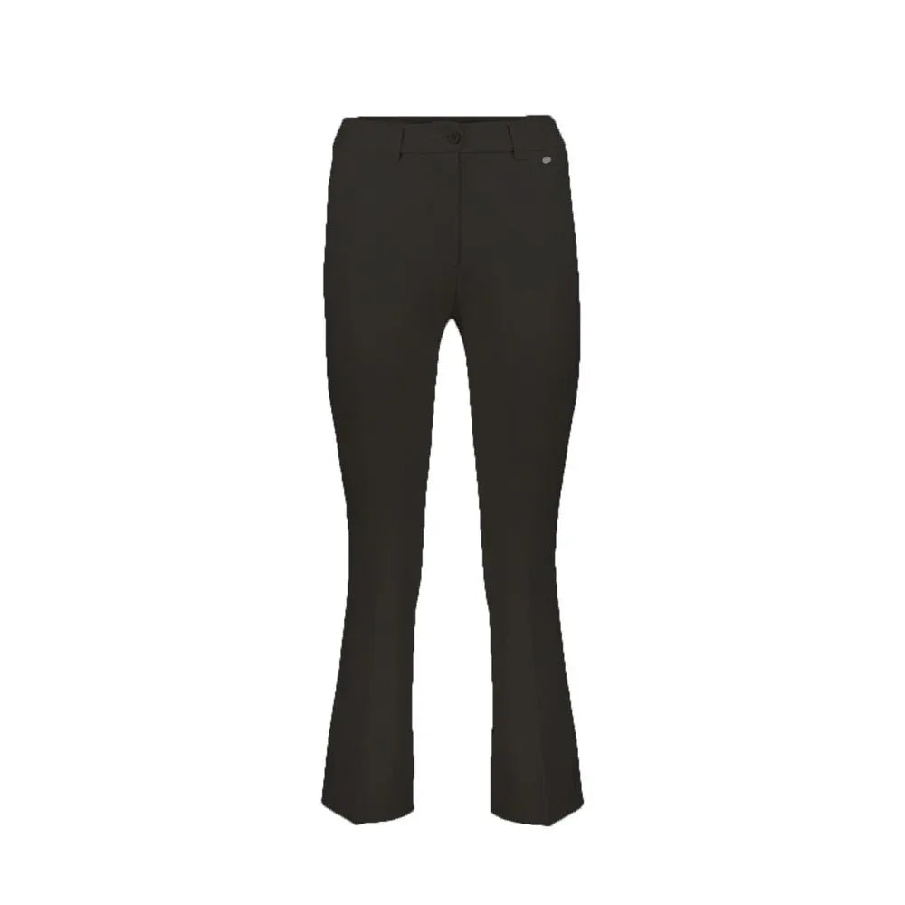 Herno Black Elastane Flared Pants - Zeiniez