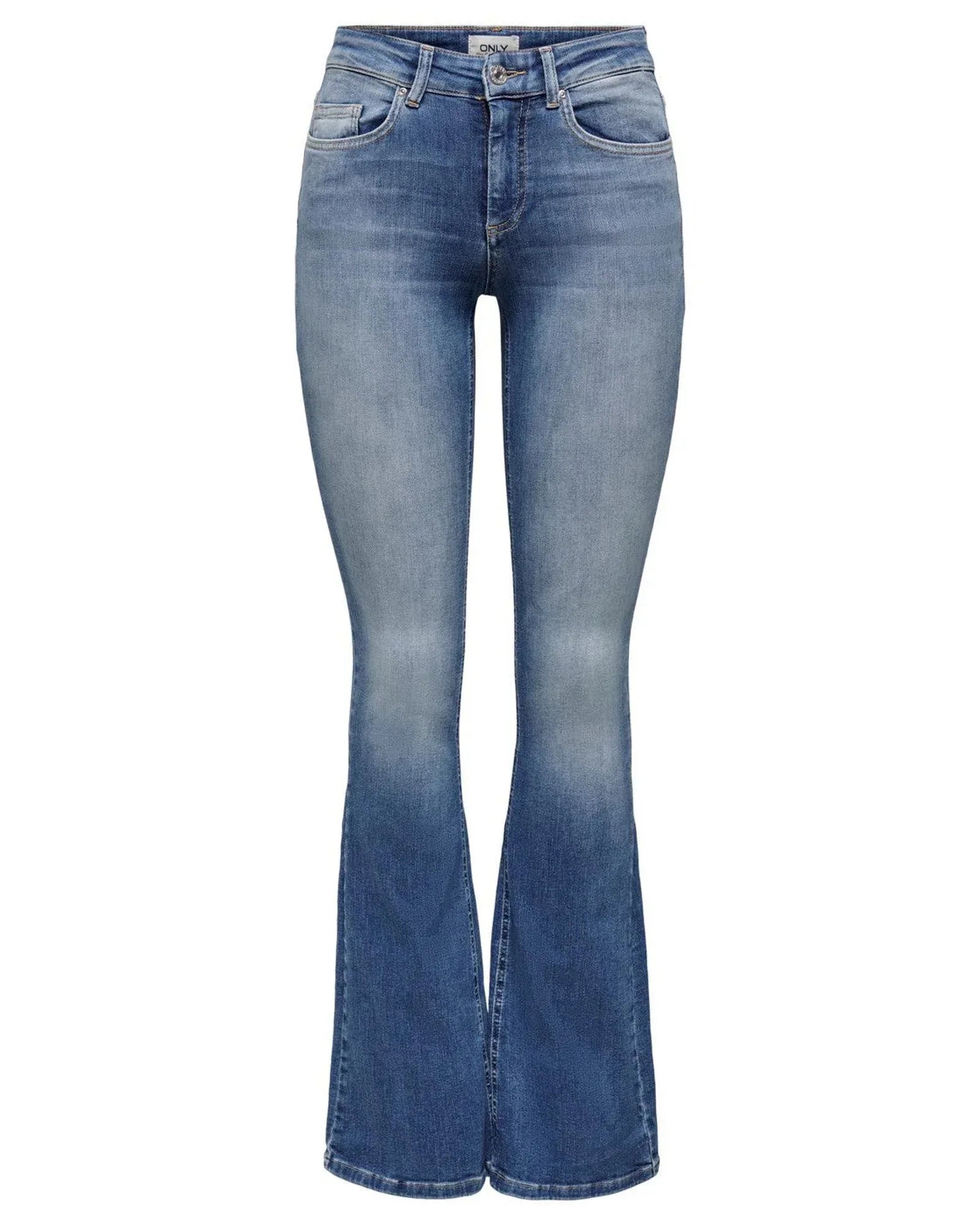 Only Blue Cotton Flared Jeans - Zeiniez