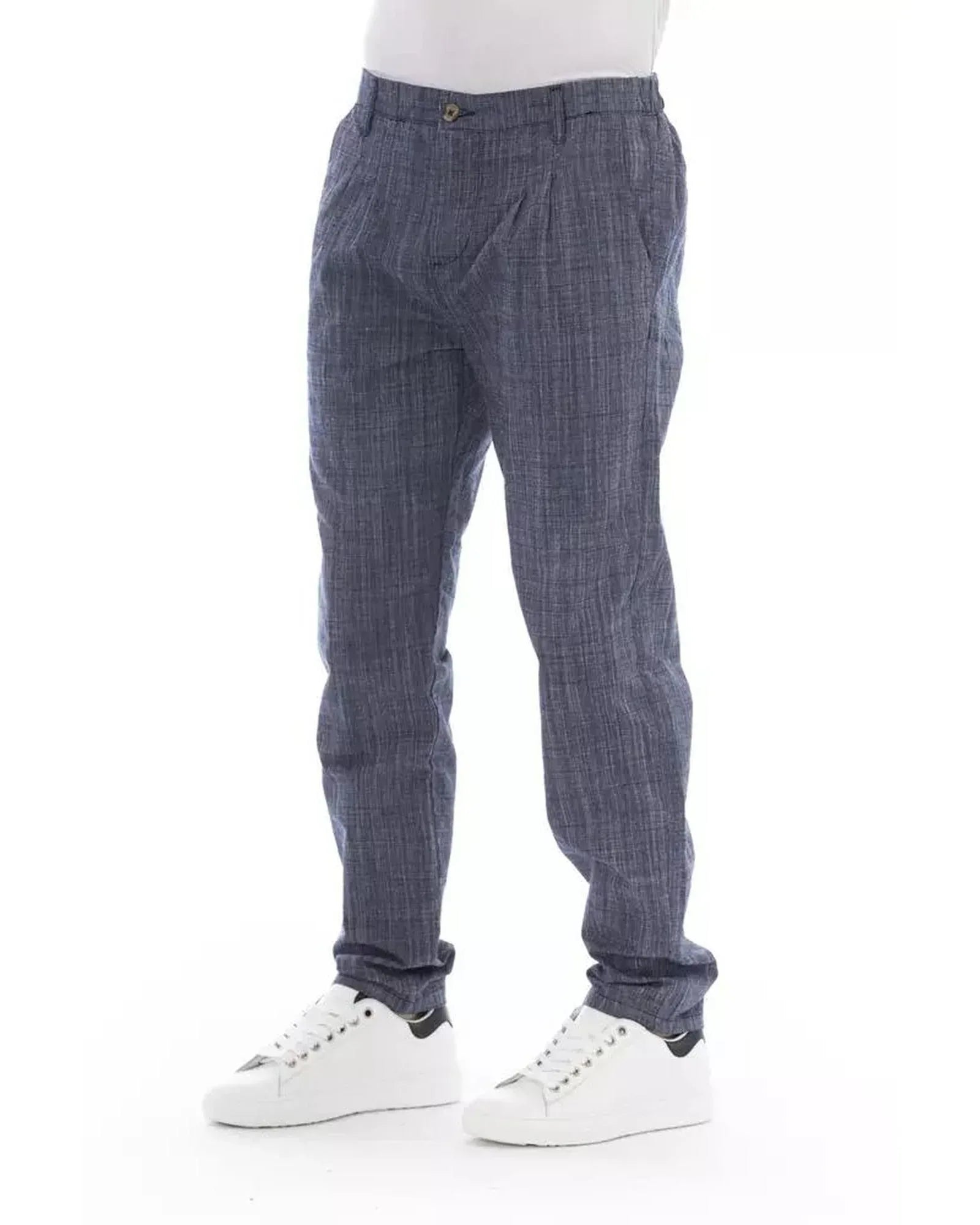 Baldinini Trend Blue Cotton Chino Pants - Zeiniez