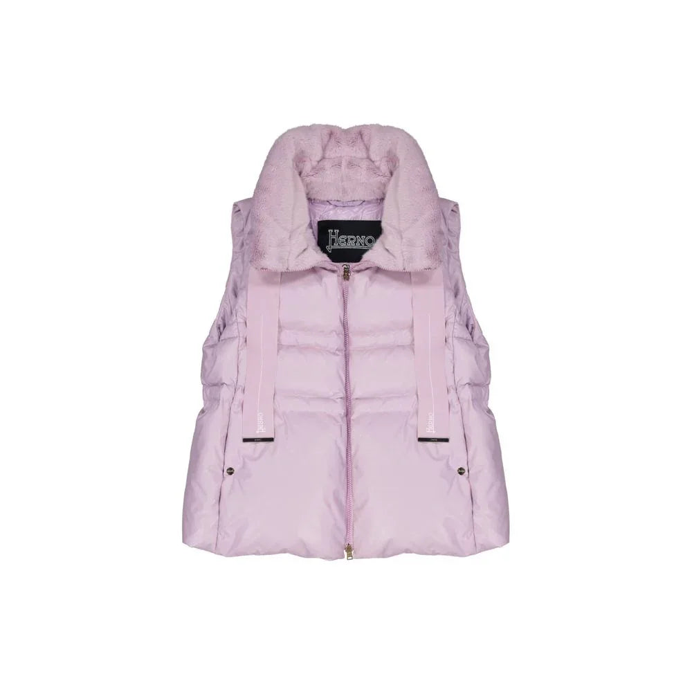 Herno Purple Polyester Waistcoat - Zeiniez