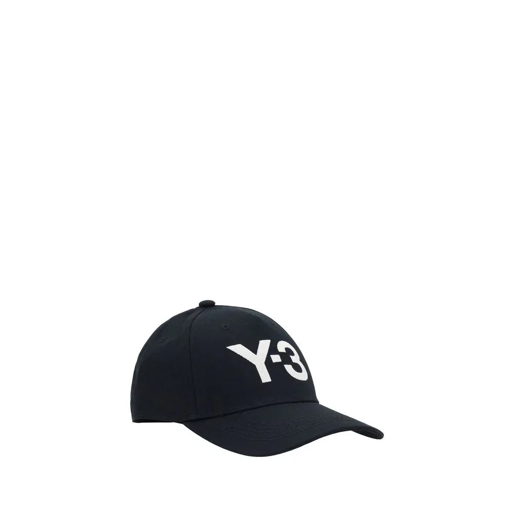 Y-3 Black Cotton Cap (Baseball Hat) - Zeiniez